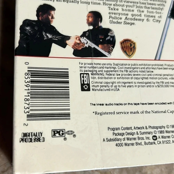 SEALED Police Academy 6  Original 1989  VHS.city under siege Warner Brothers. - Picture 9 of 10